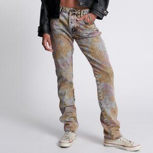 Brand new - Sunset Acid Truckers Mid Rise Straight Jeans - One Teaspoon